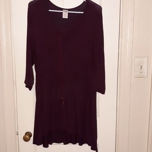 Purple tunic top plus